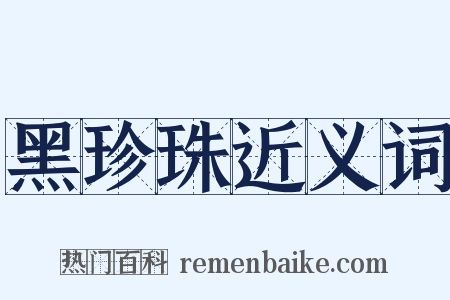 黑珍珠近义词是什么意思的图片
